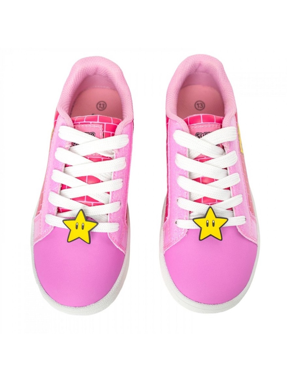 Girls Princess Peach Low Court Sneaker - Picture 2 of 5